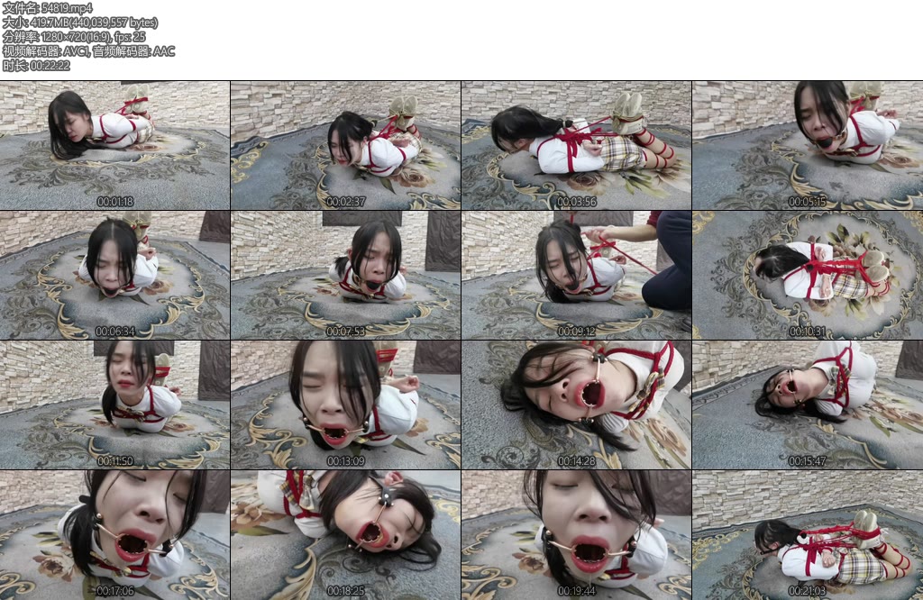 [飞天原创] 新模特语涵口球加压舌口环驷马挣扎-丝依依