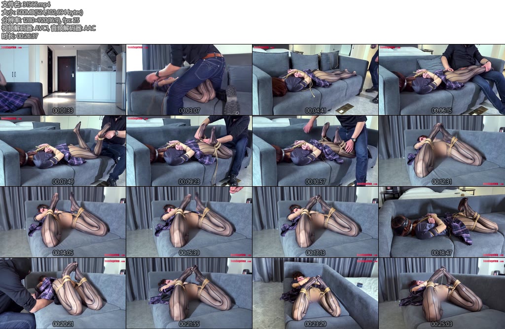 [绳精病] 小偷在女孩家中偷东西不料中途女孩回来被小偷捆绑制服逼问索要钱财-丝依依