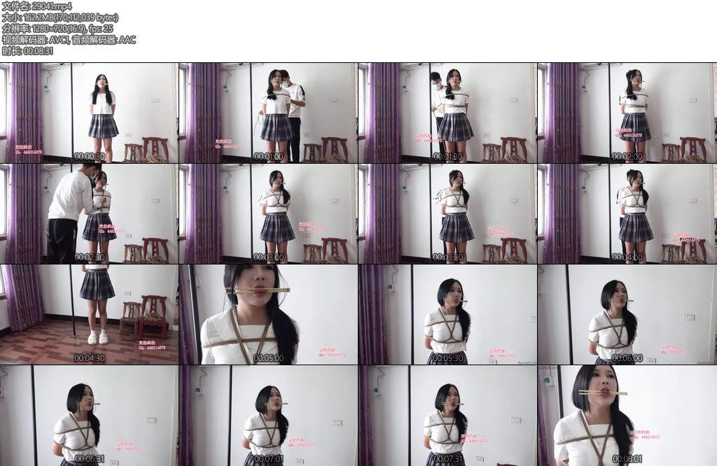 [子衿原创] 小雅日式紧缚挣扎筷子夹舌头口水直流-丝依依