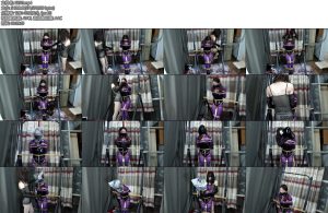 [安安的安] 歆月与安安架子紧缚固定超诱惑全身油亮紫丝玩偶努力挣扎不能移动分毫胶带封嘴呼控超级痛苦安安在身后全力输出呻吟不断扭动紫丝也逃脱不了被迫营业具象化-丝依依