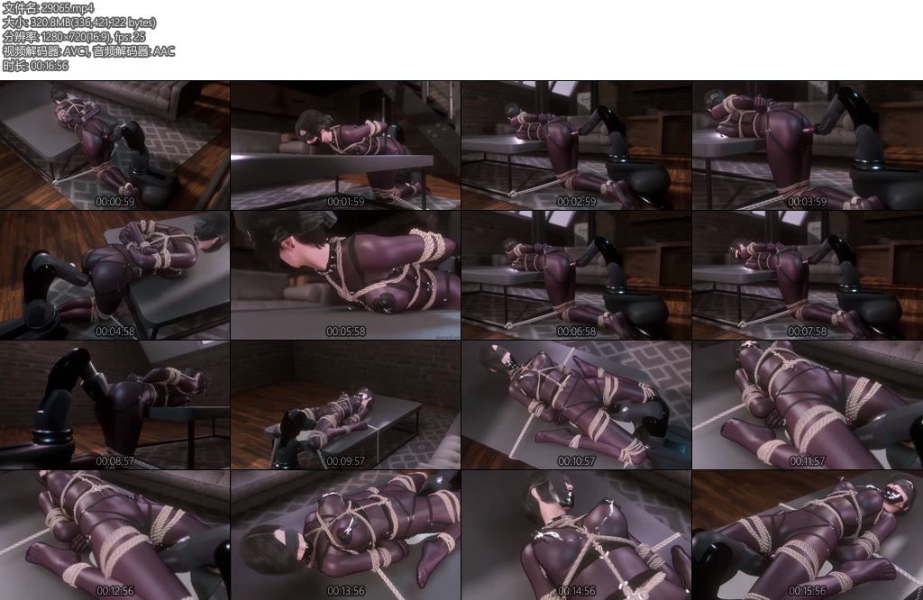 [动画片] 悬吊在阁楼的女奴Ⅱ对女奴的残酷训练并没有结束重新被固定在桌子上后又开始了一波又一波的女奴训练-丝依依