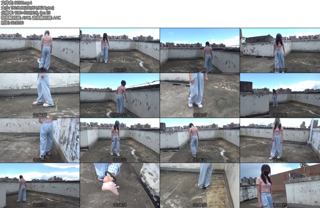 [布莱恩] 18岁女高中生股绳黑铁脚镣户外走路训练-丝依依