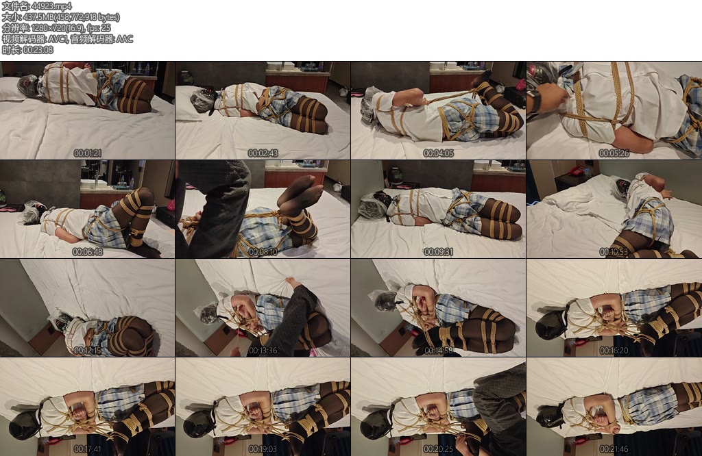 [亚洲绳艺] 极限驷马塑料袋窒息-丝依依