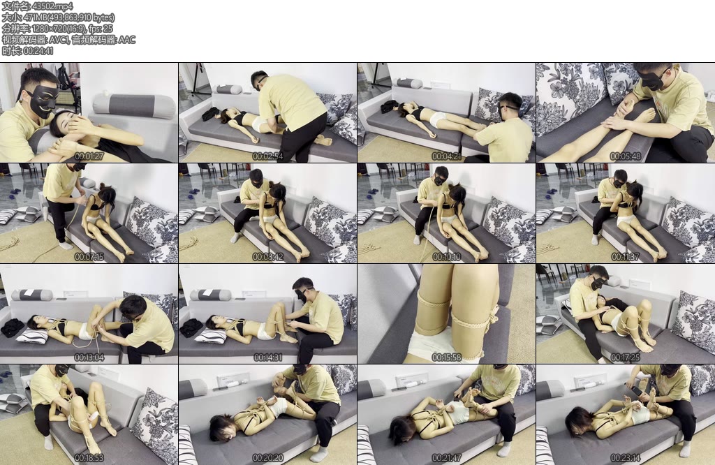 [延江艺束] 小月休假在家的入室迷晕玩弄调教丝袜嘟嘴驷马分腿绑大力手动扣裆鞭打挠脚心-丝依依