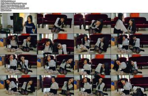 [亚洲绳艺] 两个OL秘书被绑成青蛙姿势嘴里含着球双色丝袜短款乳胶裙透明衬衫-丝依依