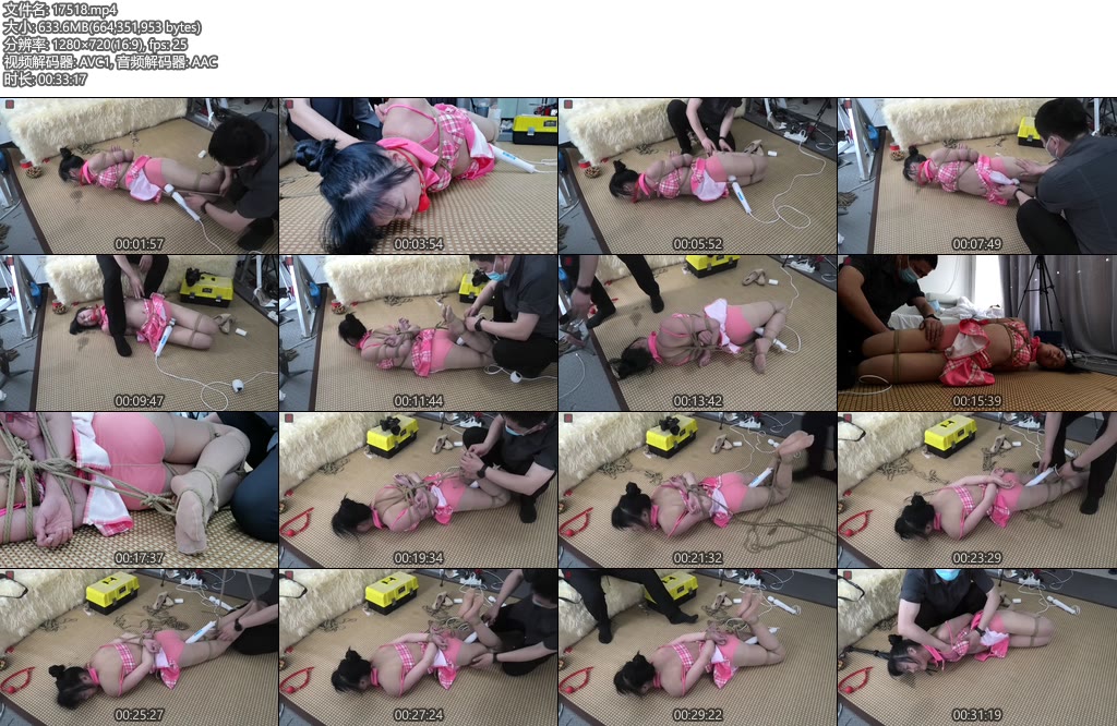 [绳之韵] 美胸娃娃粉色泳衣、肉丝高跟（第三集）新人渐入佳境，勒脚、后高手驷马紧缚-丝依依