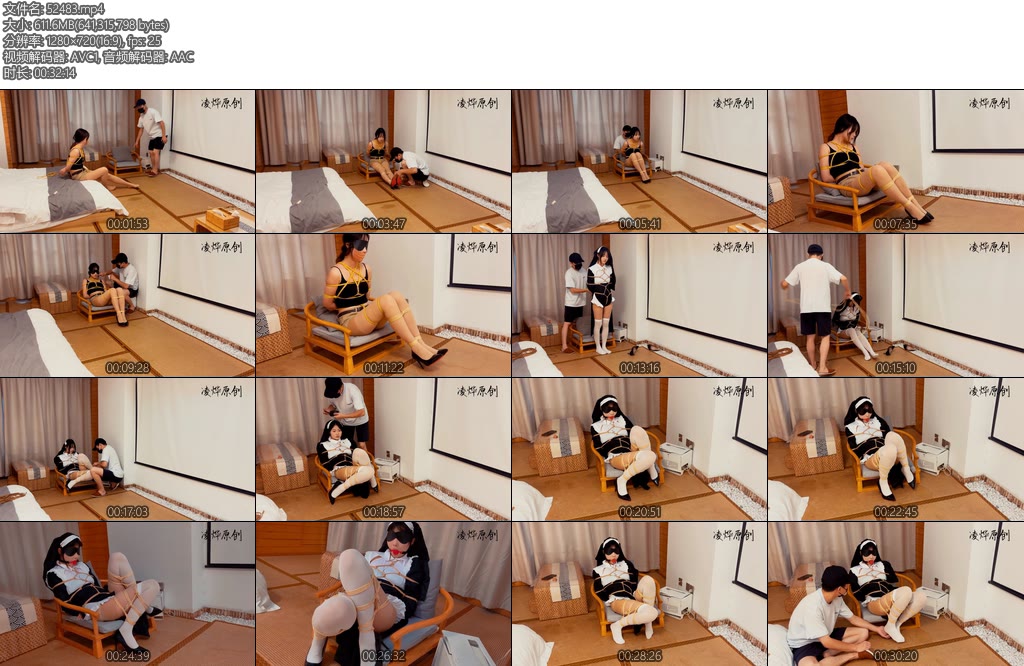 [凌烨原创] 凌烨(凌day) 程程体验肉丝修女服白丝高跟tk挣扎-丝依依