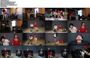 [胜景影视] 变相催债下集戴着超大口球白天在会所拘束着干活晚上被捆绑在地牢她们挣脱捆绑准备逃出地牢她们被女主抓回来捆绑禁锢笼子里-丝依依