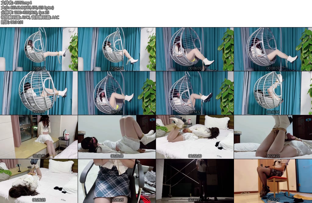 [亚洲绳艺] 睡醒后的小林被绑了一整天-丝依依