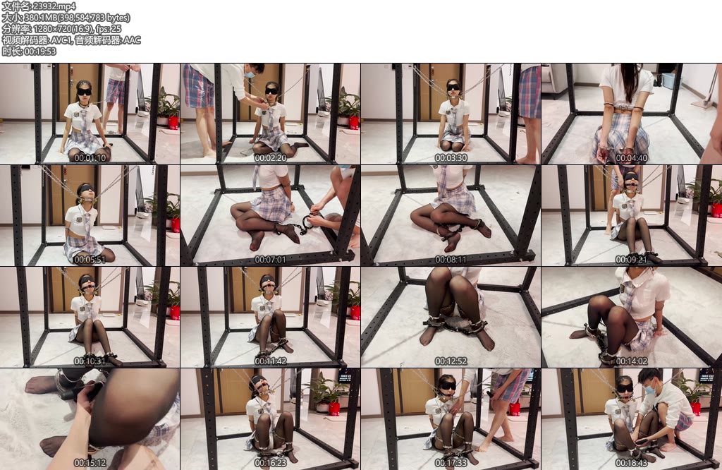 [涵涵原创] 涵涵 铁链 镣铐项圈紧紧固定-丝依依