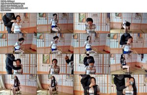 [一绳所爱] 紫涵捂嘴胶布封口鼻-丝依依