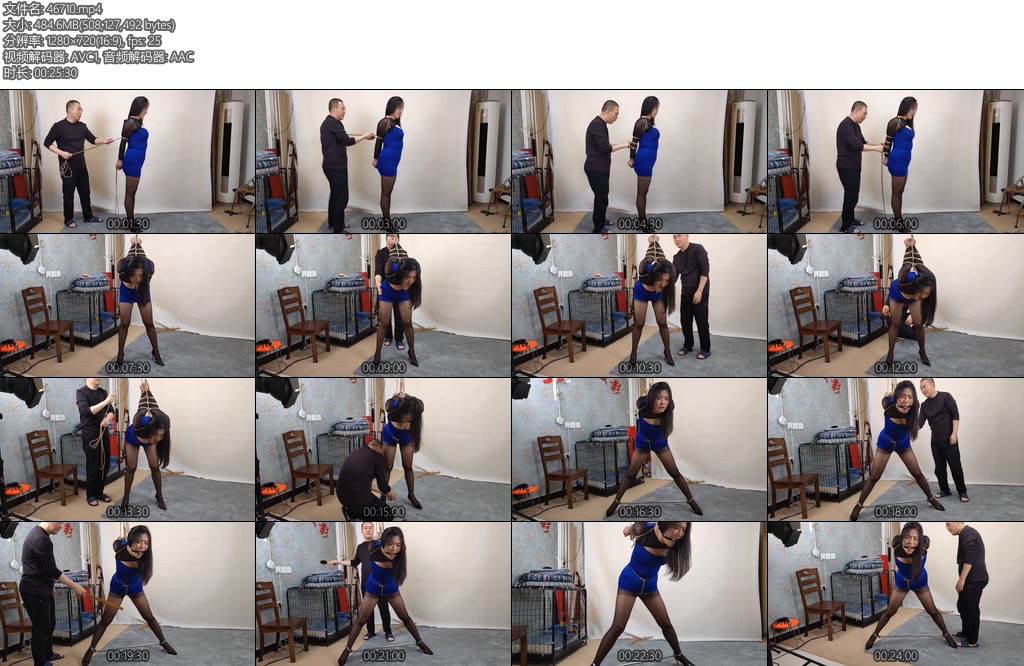 [飞天原创] 李然 蓝裙直臂分腿鞭打-丝依依