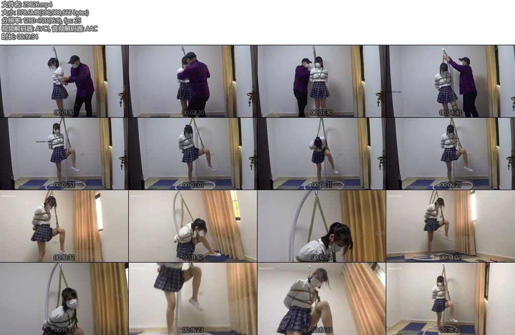 [新月原创] 雨涵顽皮女孩的定拍肉丝单腿吊可爱白鞋TD放置欺负-丝依依