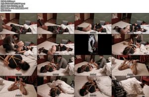 [亚洲绳艺] 小雯渔网袜 高跟鞋，小雯尝试单手套-丝依依