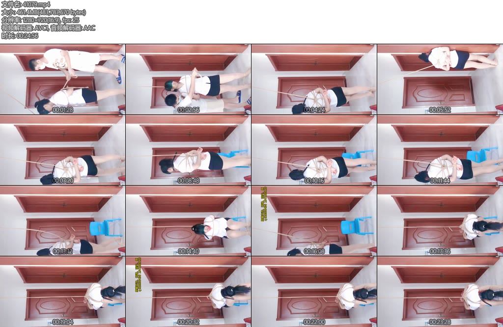 [可乐inrey] 吊绑好妹子放置出门买东西回来妹子哭了体验被绑结实嘟嘴后独自在一个安静的环境中放置-丝依依