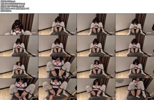 [牧诗原创] 霄酱第三集下体操服霄酱原味袜子封嘴贴椅子M腿双棒棒强高-丝依依