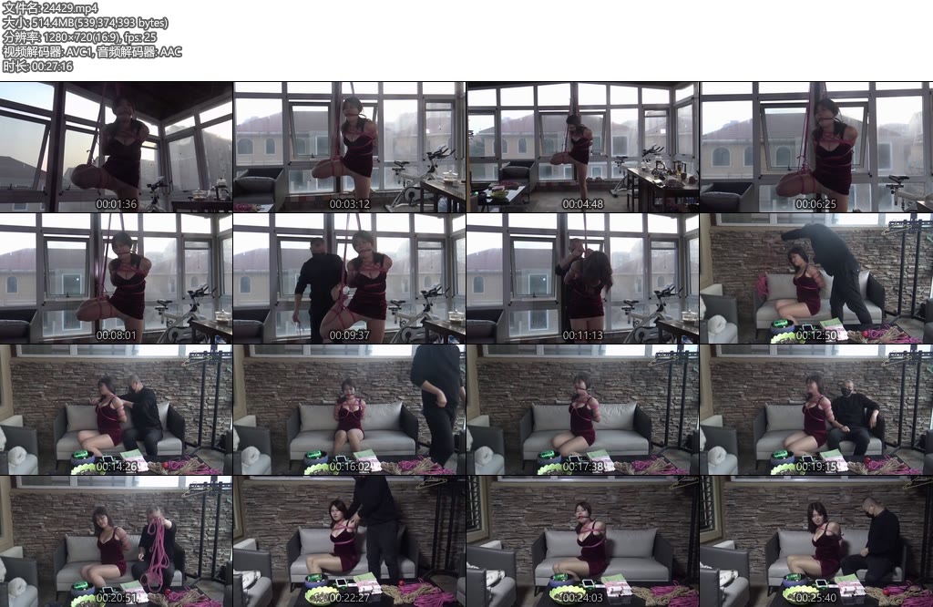 [亚洲绳艺] 女M极限紧缚超级紧的五花加欧式捆绑女M都捆哭了-丝依依