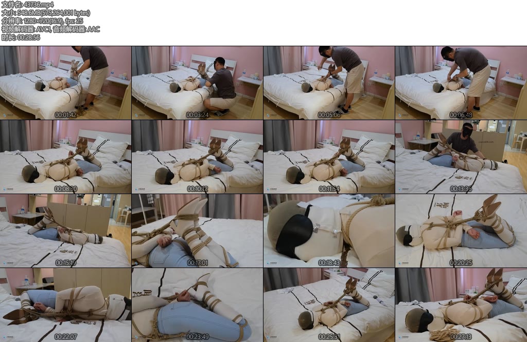 [JS原创] 宫怡全身束缚2严密封堵胶带口罩驷马-丝依依