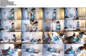 [锐度主张] 嫣儿 端午献礼唯美青花旗袍红口球五花驷马-丝依依