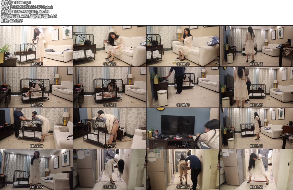 [夜未央] 丽人圈养日记（上集）狗笼囚禁 贞操锁 单手套 金属镣铐 绳艺跳跳 藤条鞭打 强制开脚等等-丝依依