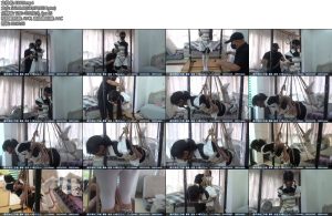 [新月原创] 红豆女仆白丝驷马吊马具口塞配TD在半空晃荡的她太可爱了-丝依依