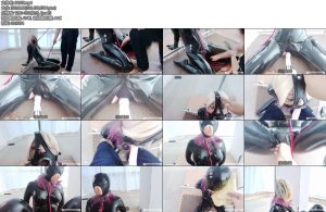 [FSS原创] 乳胶小姐姐的强口固定与墙高实验2KJ马桶口塞碧莲头套口水乳胶跪架全包紧身衣强制道具放置强制KJ强制训练强膏固定-丝依依