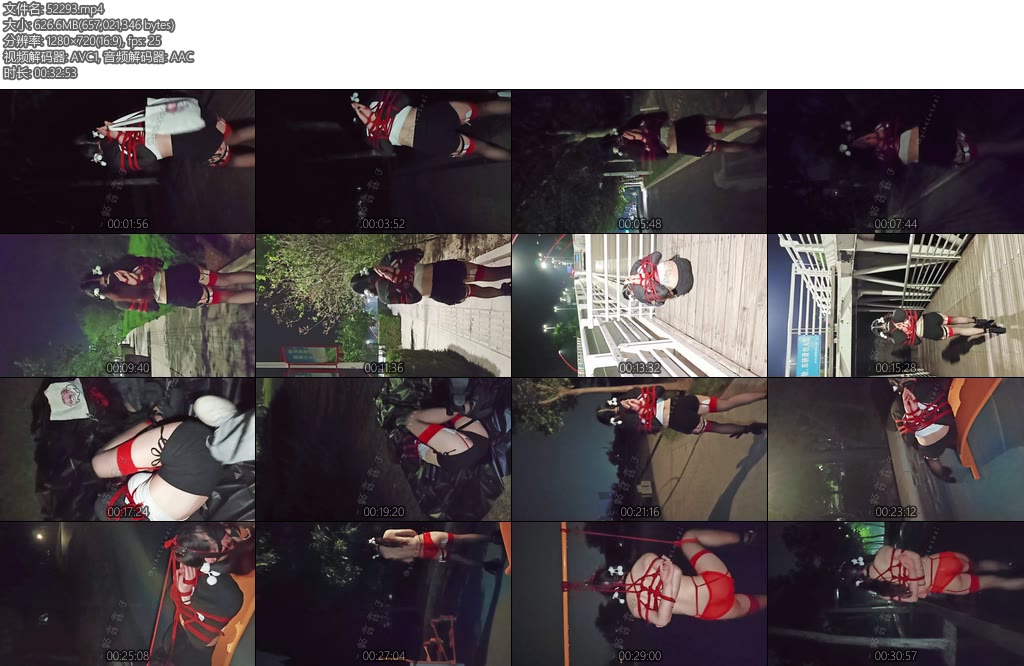 [一颗露露子] 户外捆绑篇13全裸丝袜日式捆绑散步双马尾高跟丝袜后手观音捆绑露出郊狼电击行走团缚捆绑公园健身器材吊缚驷马放置-丝依依