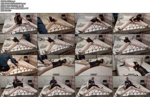 [随心原创] 杨蕊 黑色床上极限固定 黑色透明衣服丁字裤固定震动-丝依依