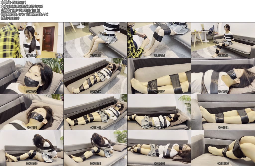 [默示录] 缚艺录小R新模小R很纯真的模特表演力也很在线胶带捆绑封嘴先来一波-丝依依