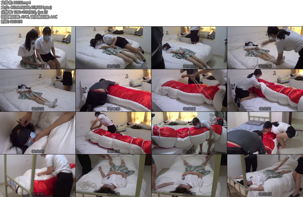 [新月原创] 雪莹玉箫定拍棉被捆绑打包扛走丝袜堵嘴蒙眼迷晕大字捆绑tk-丝依依