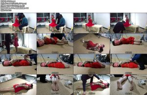 [绳之韵] 娇艳红唇、羞涩红衣轻熟女，直臂驷马、丝足TK-丝依依