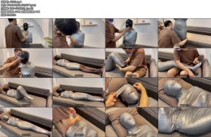 [默示录] 缚艺录小阳纯享呼吸限制3银色胶带木乃伊还有点不够把高跟鞋继续贴上-丝依依