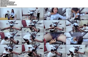 [樱束原创] 保险推销陷阱19岁新模 OL装保险推销员到家里推销保险被男人设陷阱迷晕后将她扛到开腿刑椅上-丝依依