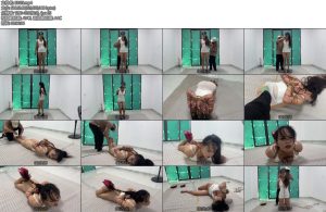 [冰悦原创] 暑假减肥瘦25斤之玩超紧五花极限驷马绑头发强制抬头满头大汗-丝依依