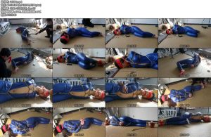 [绳之韵] 敬业的绳模小凡蓝胶衣（第二集）胶衣捆绑重度游戏、藤条、皮鞭体验，各种TK-丝依依