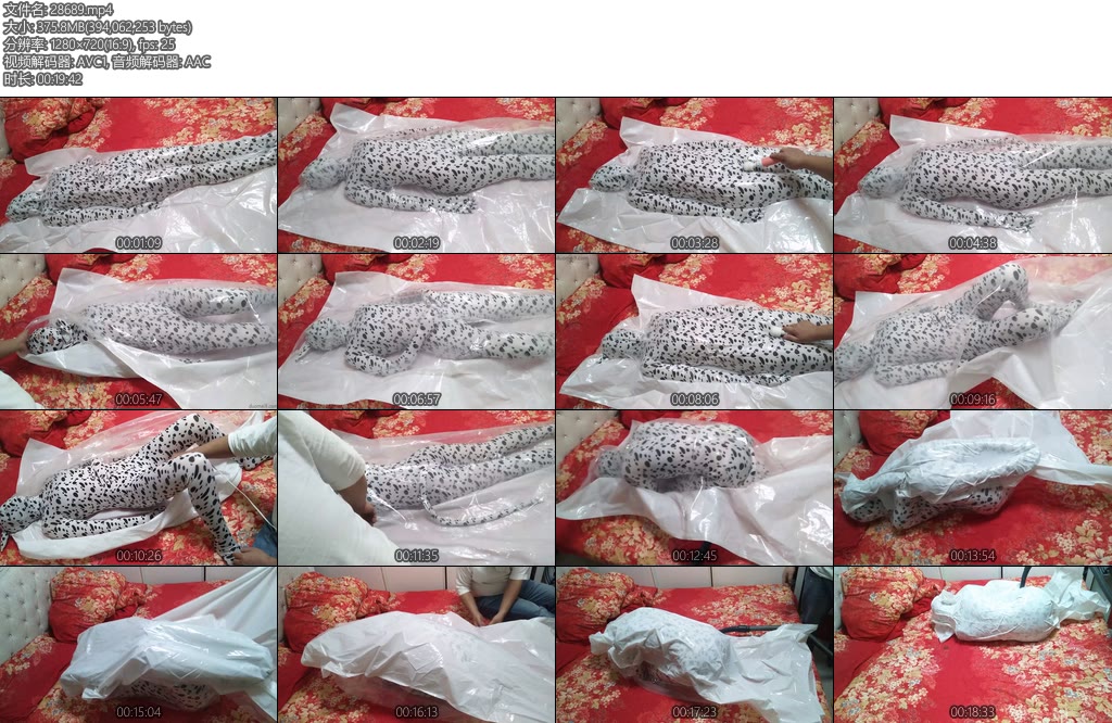 [亚洲绳艺] 白色全包紧身衣之真空袋-丝依依