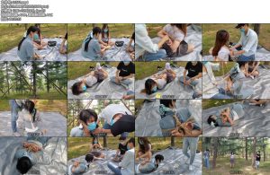 [一绳所爱] 野外打扑克，谁输了就绑起来惩罚，最后把米粒绑树上没人管了-丝依依