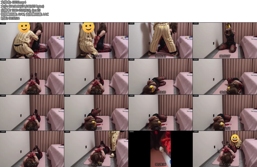 [小新原创] 伪娘小新直臂分腿束缚黑丝连体束缚衣丝袜堵嘴强高-丝依依