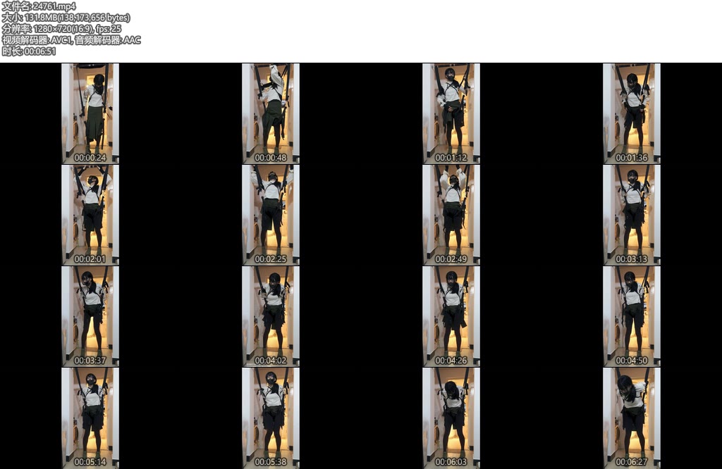 [亚洲绳艺] 女装子强制站立单手套自缚前后震动-丝依依