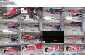 [自由鹰束艺] 黑丝学生素人龟甲紧绑铁柱子挣扎痛苦！-丝依依