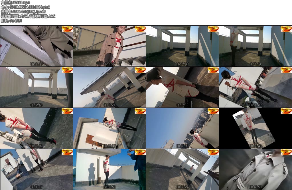 [魅影空间] 绳舞飞扬艳阳下的剪影橘子紧缚户外橘子股绳脚镣紧缚户外第一次看到剪影也很欲-丝依依