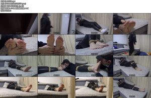 [新月原创] 小洛定拍剧情片皮裤白袜女搜查官被擒获捆起来脱了袜子被舔JIO玩JIO-丝依依