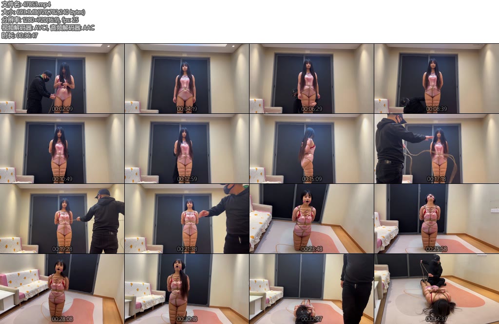 [冰悦原创] 紧缚高跟金属双口环跪走呀-丝依依