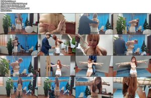 [一绳所爱] 美女柔儿笑着体验捆绑，五花大绑，木棍吊绑，口球堵嘴-丝依依