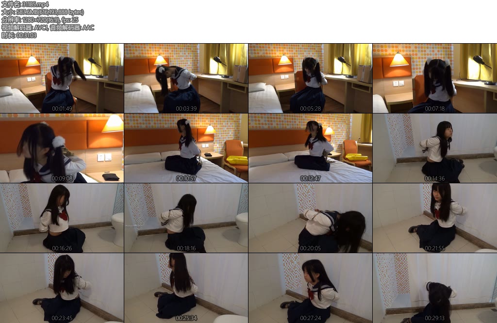 [亚洲绳艺] 逃脱高手的脱缚表演-丝依依