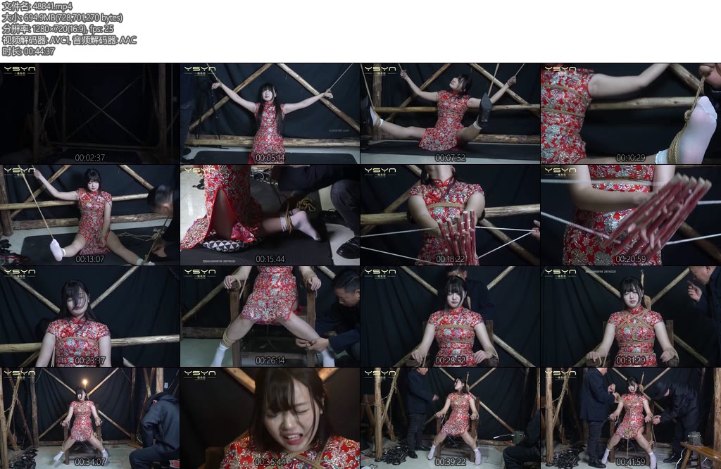 [一绳有你] 电椅上的女英双手脚被吊起打脚心挠痒跪绑拶子拶手指上电刑电晕死过去-丝依依