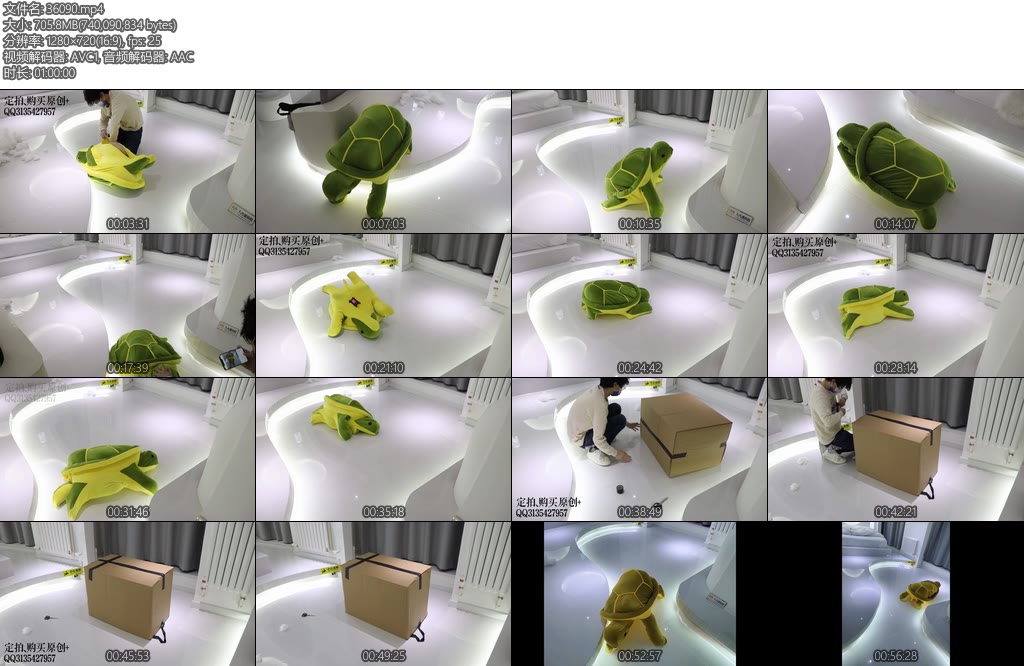 [咕咕精] 咕咕茶茶小乌龟四肢折叠毛绒玩具拘束爬行跳D放置装箱放置一小时-丝依依