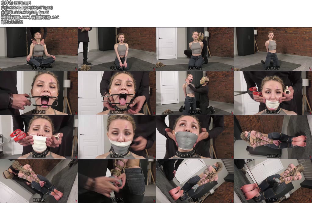 [欧美绳艺] Bramble Tight bondage bastinado hogtie nipple clamps socks gag for sweet rope bunny-丝依依