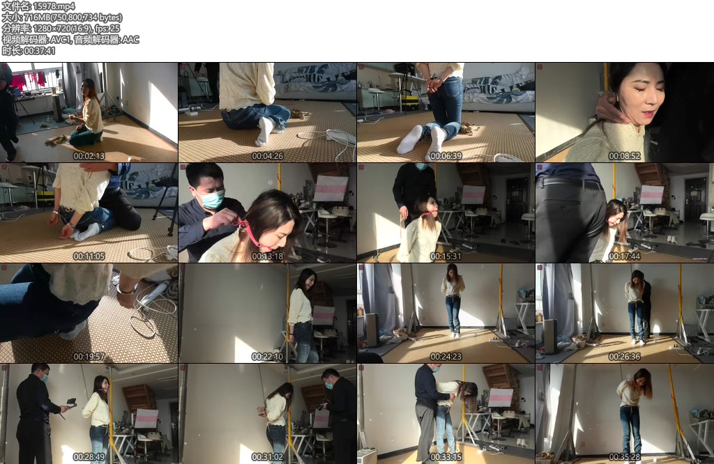 [绳之韵] 诗韵美妇与金属、镣铐、口球、半吊、TK-丝依依