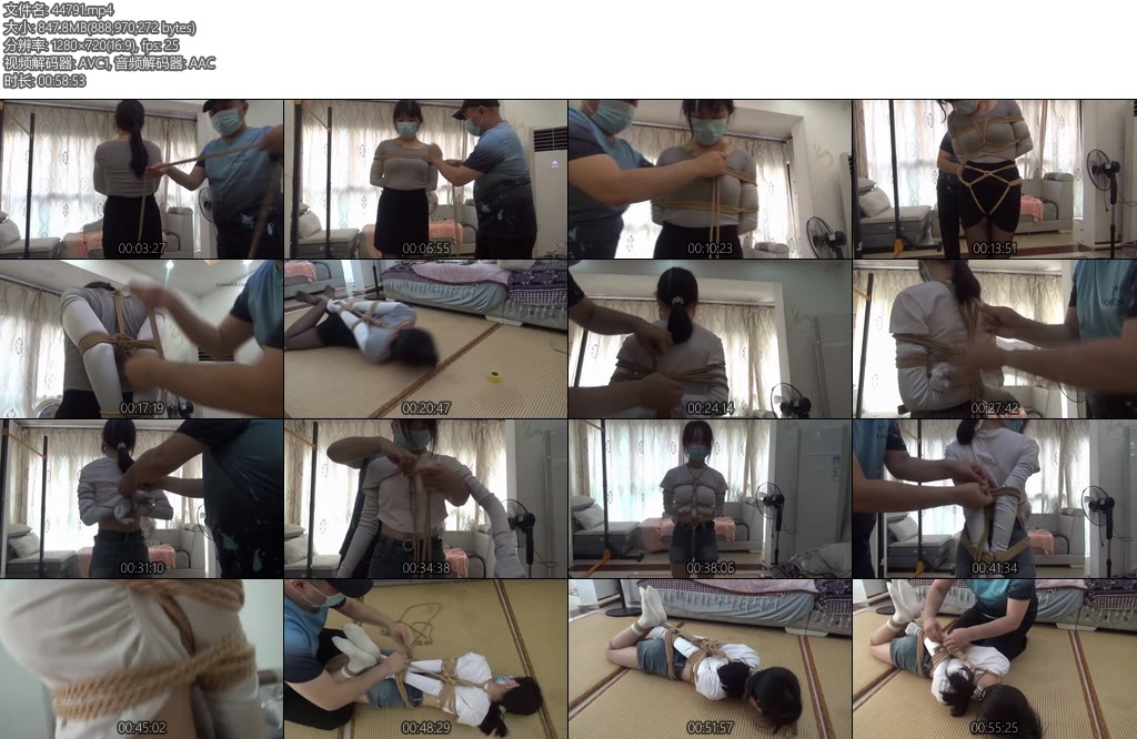 [新月原创] 长丝手套珍藏定拍小琳媚小玉萧的捆绑教程合集-丝依依